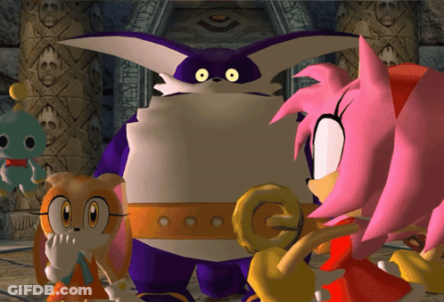 Cartoon Characters In Front Of Egyptian Door GIF