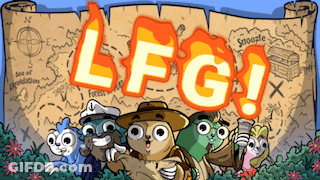 Cartoon Characters In Front Of Map Saying LFG GIF