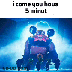 Cartoon Characters In Front Of Monster I Come You Hous 5 Minute GIF