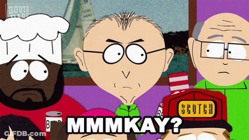 Cartoon Characters Including Man In Scotch Hat GIF