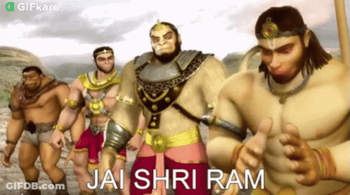 Cartoon Characters Jai Shri Ram GIF