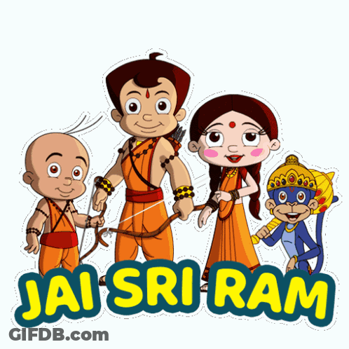 Cartoon Characters Jai Sri Ram GIF