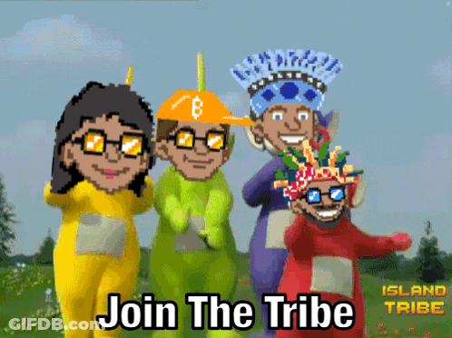 Cartoon Characters Join The Tribe GIF