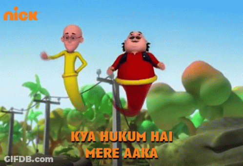 Cartoon Characters Kya Hukum Hai GIF