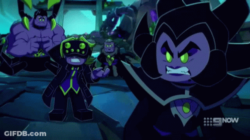 Cartoon Characters Next To Each Other GIF