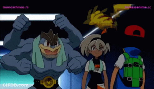 Cartoon Characters Next To Monoschinos.rs GIF