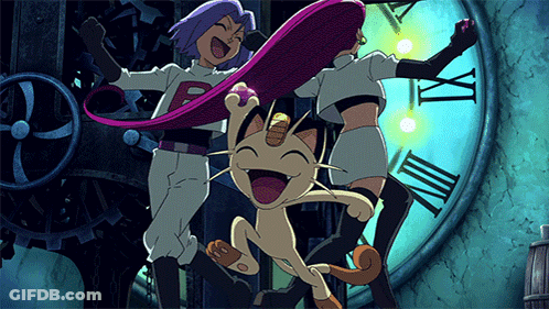 Cartoon Characters Next To Pokémon GIF
