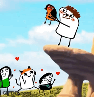 Cartoon Characters On Cliff GIF