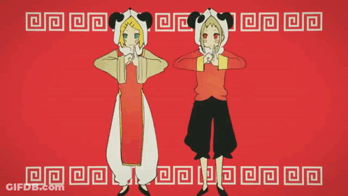Cartoon Characters On Red Background GIF