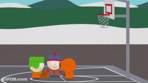 Cartoon Characters Playing Basketball GIF