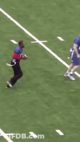 Cartoon Characters Playing Football Including Homer Simpson Number 5 GIF