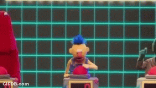 Cartoon Characters Playing Game With Buttons GIF