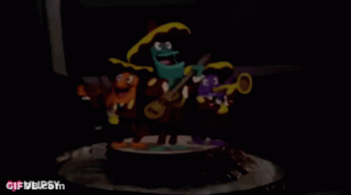 Cartoon Characters Playing Music GIF
