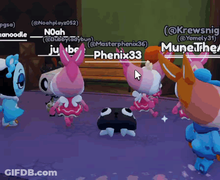 Cartoon Characters Playing Phenix33 Video Game GIF