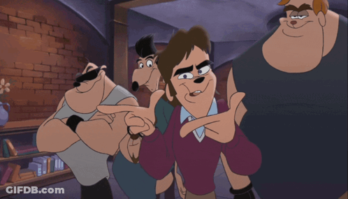Cartoon Characters Posing Smiling GIF