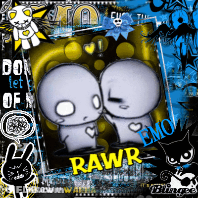 Cartoon Characters Rawr Emo GIF