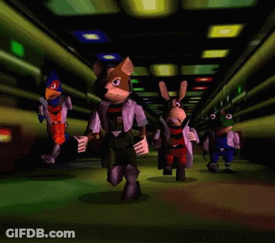 Cartoon Characters Running Down Hallway GIF