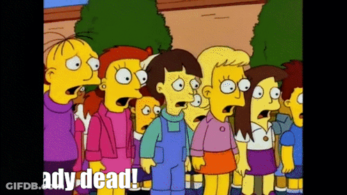 Cartoon Characters Saying Ady Dead GIF