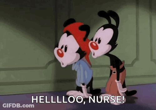 Cartoon Characters Saying Hello Nurse GIF