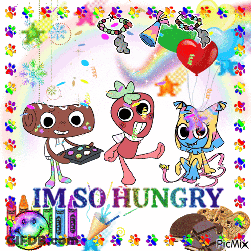 Cartoon Characters Saying Im So Hungry GIF