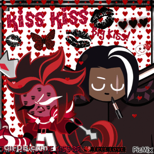 Cartoon Characters Saying Kiss Kiss GIF