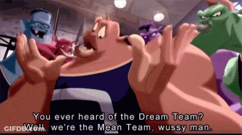 Cartoon Characters Saying Mean Team GIF