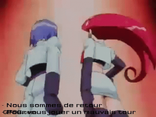 Cartoon Characters Saying Nous Sommes De Retour GIF