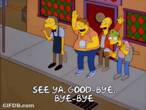 Cartoon Characters Saying See Ya Good Bye Bye Bye GIF