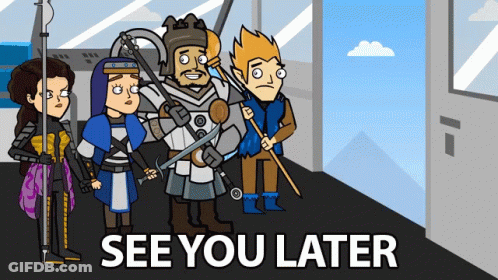 Cartoon Characters Saying See You Later GIF