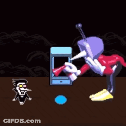 Cartoon Characters Shaking Hands In Game GIF