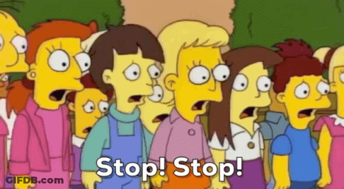 Cartoon Characters Shouting Stop GIF