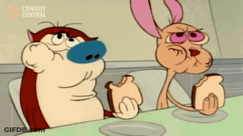 Cartoon Characters Sitting At Table GIF