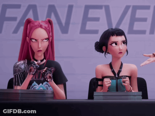 Cartoon Characters Sitting At Table GIF