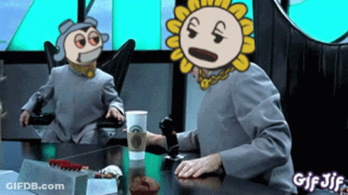 Cartoon Characters Sitting At Table GIF