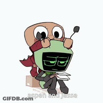 Cartoon Characters Sitting On Box Aspen And Jesse GIF