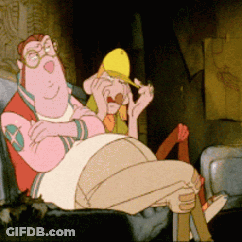 Cartoon Characters Sitting On Couch GIF