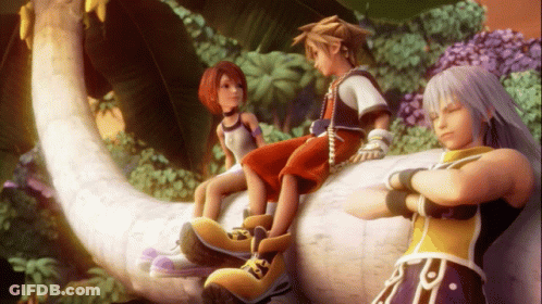 Cartoon Characters Sitting On Elephant GIF