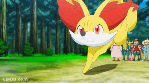 Cartoon Characters Standing Around Yellow And Red Fox GIF