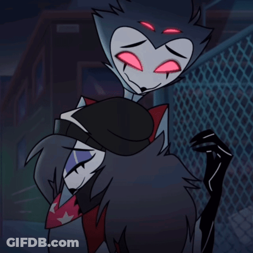 Cartoon Characters Standing By Fence GIF