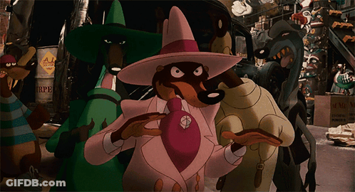 Cartoon Characters Standing In Front Of Barrel Saying RPE GIF