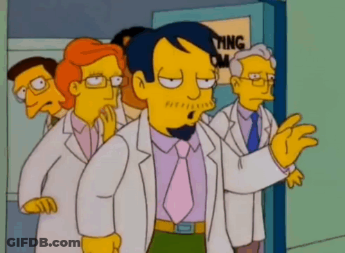 Cartoon Characters Standing In Front Of Door Saying Nothing GIF
