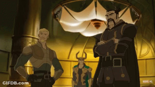 Cartoon Characters Standing Marvel HQ GIF