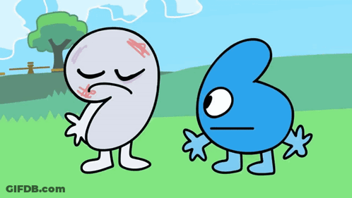 Cartoon Characters Standing Next To Each Other GIF