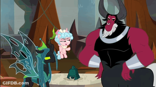 Cartoon Characters Standing Next To Each Other Including A Pony GIF