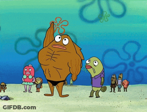 Cartoon Characters Standing On Beach GIF