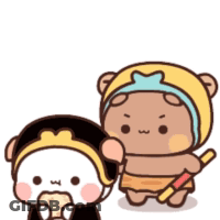 Cartoon Characters Standing Together GIF
