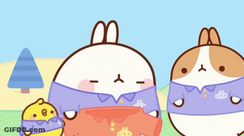 Cartoon Characters Standing Together GIF