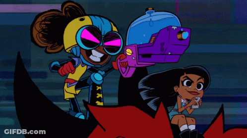 Cartoon Characters Standing Together GIF