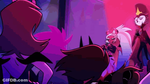 Cartoon Characters Standing Together GIF
