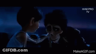 Cartoon Characters Standing Together In Dark Room GIF